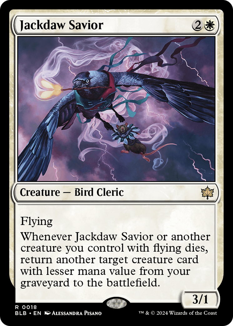 Jackdaw Savior (BLB-018) - Bloomburrow Foil