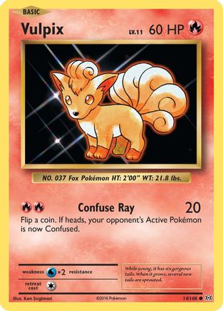 Vulpix 014/108  - Reverse Holofoil XY  Evolutions - Common