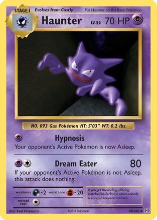 Haunter 048/108  - Reverse Holofoil XY  Evolutions - Uncommon