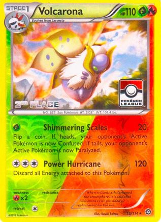 Volcarona 015/114  - Reverse Holofoil League & Championship Cards - Promo