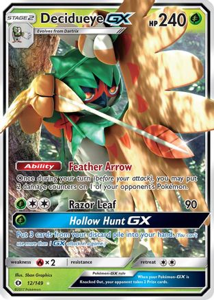 Decidueye GX 012/149  - Holofoil SM Base Set - Ultra Rare