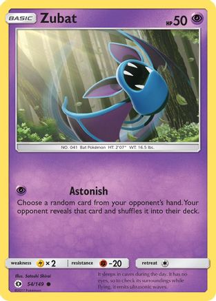 Zubat 054/149  SM Base Set - Common