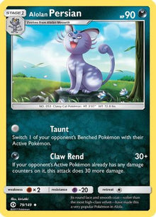 Alolan Persian 079/149  - Reverse Holofoil SM Base Set - Uncommon
