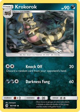 Krokorok 084  SM Base Set - Uncommon