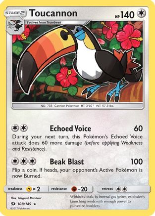Toucannon 108/149  SM Base Set - Rare