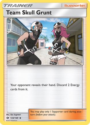 Team Skull Grunt 133/149  - Reverse Holofoil SM Base Set - Uncommon