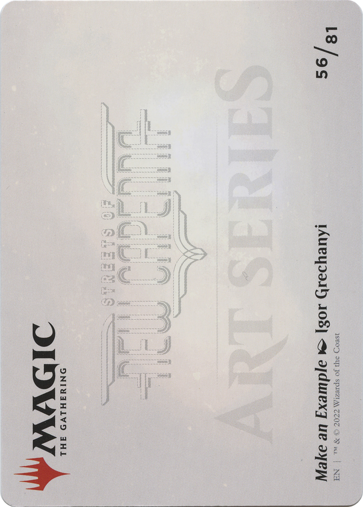 Make an Example // Make an Example (ASNC-056) - New Capenna Art Series (Borderless) Foil