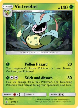 Victreebel 003/145  SM  Guardians Rising - Rare