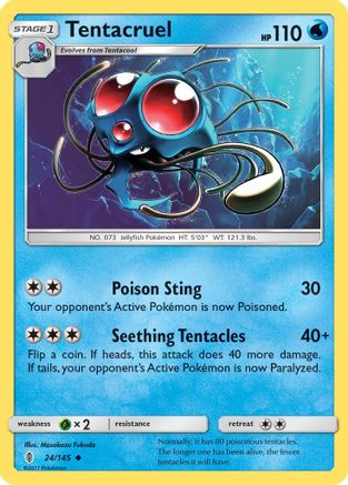 Tentacruel 024  SM  Guardians Rising - Uncommon