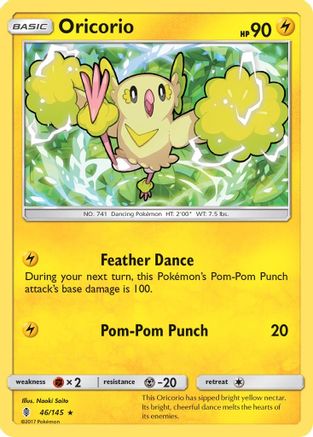 Oricorio (46) 046  - Reverse Holofoil SM  Guardians Rising - Rare