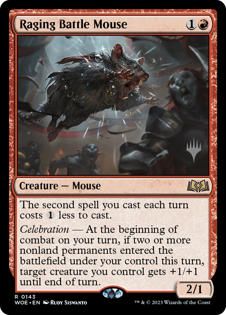 Raging Battle Mouse (PPWOE-143P) - Wilds of Eldraine Promos