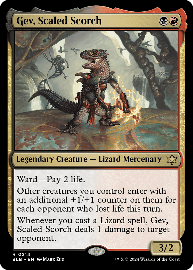 Gev, Scaled Scorch (BLB-214) - Bloomburrow Foil