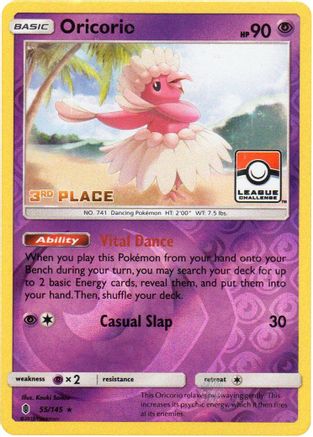 Oricorio 055/145  - Reverse Holofoil League & Championship Cards - Promo