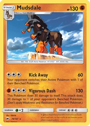 Mudsdale 078/147  SM  Burning Shadows - Rare