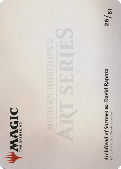 Archfiend of Sorrows // Archfiend of Sorrows (AMH2-026) - Modern Horizons 2 Art Series (Borderless) Foil