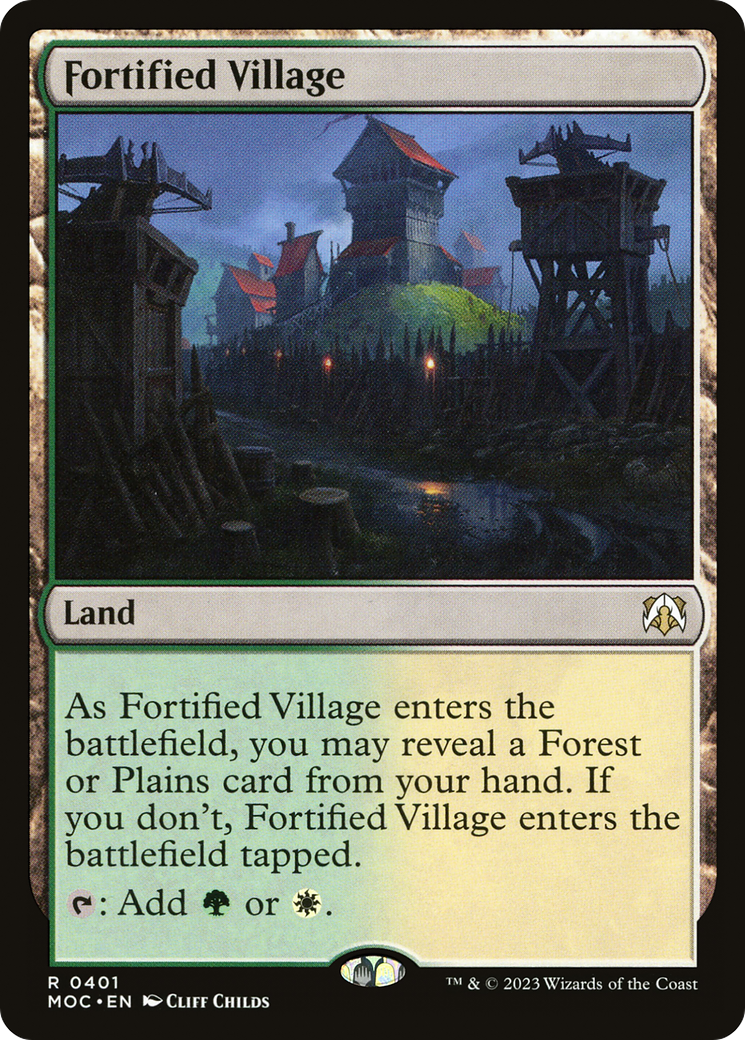 Fortified Village⁣ - Commander: March of the Machine⁣ (Rare)⁣ [401]