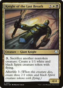 Knight of the Last Breath⁣ - Commander: March of the Machine⁣ (Uncommon)⁣ [331]