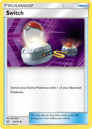 Switch 067/73  - Reverse Holofoil Shining Legends - Uncommon