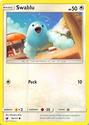 Swablu 079/111  SM  Crimson Invasion - Common
