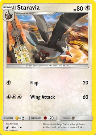 Staravia 082  SM  Crimson Invasion - Uncommon