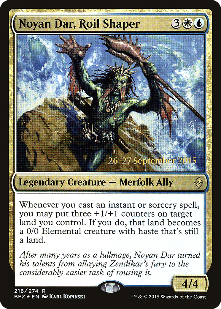 Noyan Dar, Roil Shaper (PRE-216S) - Battle for Zendikar Promos Foil