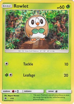 Rowlet 001/12  - Holofoil McDonalds Promos 2017 - Promo