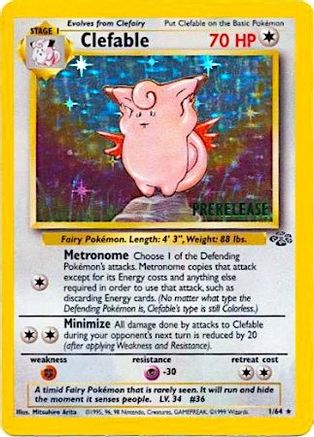 Clefable (Prerelease) 001/64  - Holofoil WoTC Promo - Promo