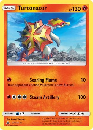 Turtonator 027  - Reverse Holofoil SM  Ultra Prism - Uncommon