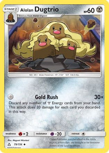 Alolan Dugtrio 079/156  - Reverse Holofoil SM  Ultra Prism - Uncommon