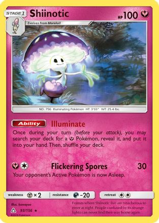 Shiinotic 093/156  SM  Ultra Prism - Rare