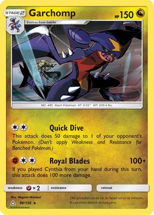 Garchomp 099/156  SM  Ultra Prism - Rare
