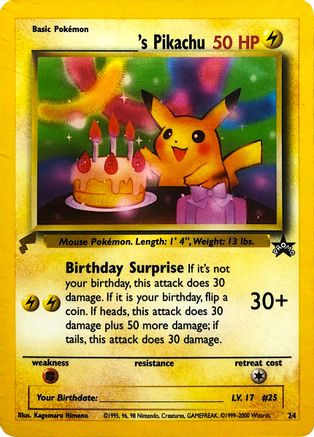 ______'s Pikachu 024  Pikachu World Collection Promos - Promo