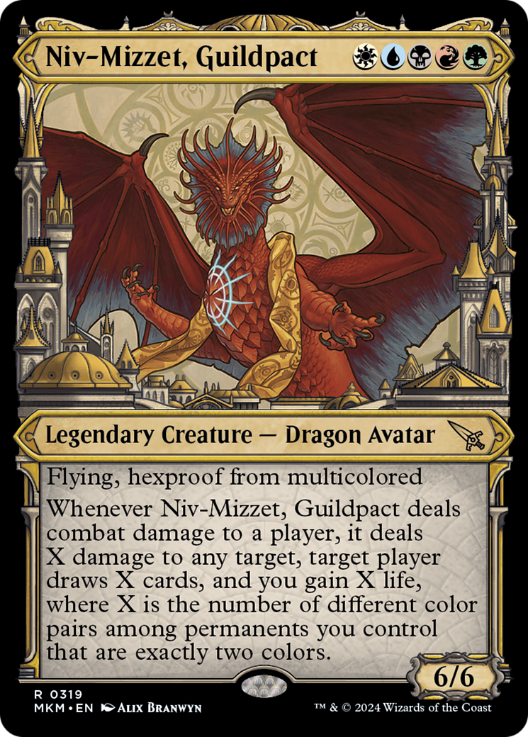Niv-Mizzet, Guildpact (Showcase) (319) (MKM-319) - Murders at Karlov Manor: (Showcase) Foil