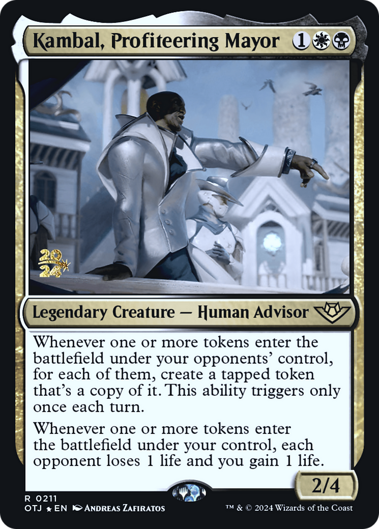 Kambal, Profiteering Mayor (PRE-211S) - Outlaws of Thunder Junction Promos Foil