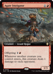 Agate Instigator (BLC-056) - Bloomburrow Commander: (Extended Art)