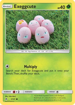 Exeggcute 001/131  - Reverse Holofoil SM  Forbidden Light - Common