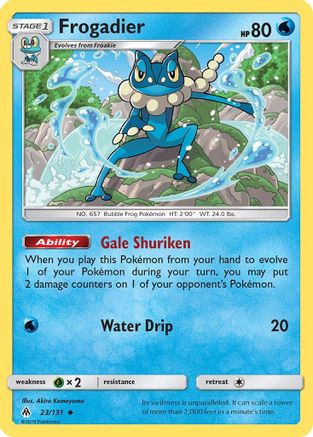 Frogadier 023/131  - Reverse Holofoil SM  Forbidden Light - Uncommon