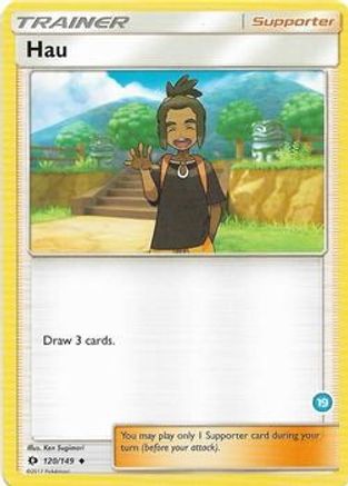 Hau (19) (Alolan Ninetales Half-Deck) 120  SM Trainer Kit Alolan Sandslash & Alolan Ninetales - Uncommon