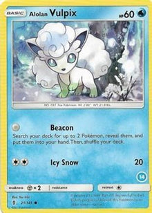 Alolan Vulpix (14) 021  SM Trainer Kit Alolan Sandslash & Alolan Ninetales - Common