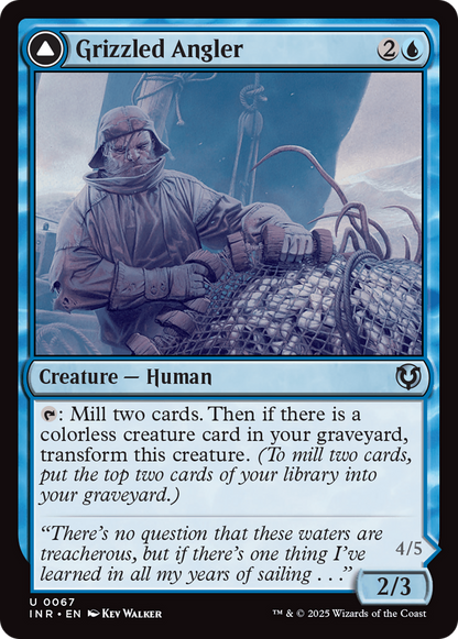 Grizzled Angler // Grisly Anglerfish (INR-067) - Innistrad Remastered Foil