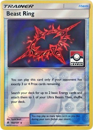 Beast Ring 102/131  - Reverse Holofoil League & Championship Cards - Promo