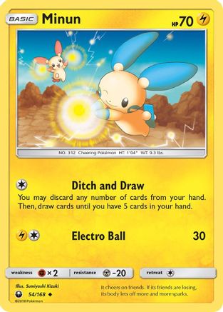 Minun 054/168  SM  Celestial Storm - Uncommon