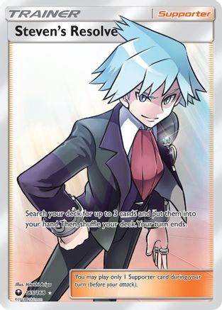 Steven's Resolve (Full Art) 165  - Holofoil SM  Celestial Storm - Ultra Rare