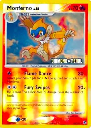 Monferno 056/130  - Reverse Holofoil Burger King Promos - Promo