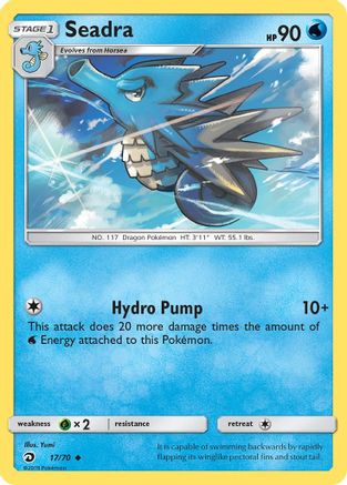 Seadra 017  - Reverse Holofoil Dragon Majesty - Uncommon