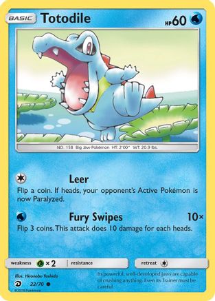 Totodile 022/70  - Reverse Holofoil Dragon Majesty - Common