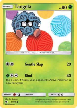 Tangela 001/214  - Reverse Holofoil SM  Lost Thunder - Common
