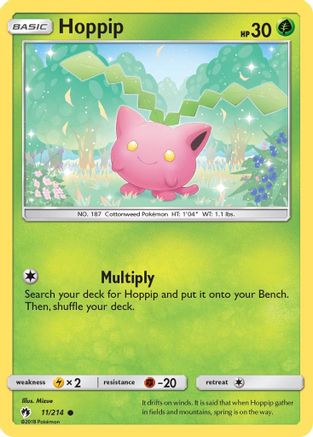 Hoppip (11) 011/214  - Reverse Holofoil SM  Lost Thunder - Common