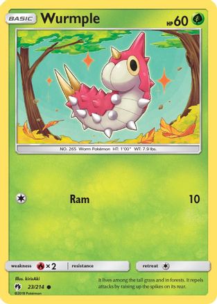 Wurmple (23) 023/214  - Reverse Holofoil SM  Lost Thunder - Common