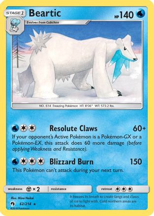 Beartic 062  SM  Lost Thunder - Rare